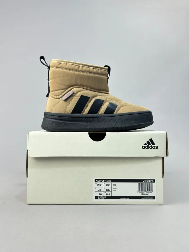Adidas Bottines de Neige Beige Noir à hauteur de cheville avec doublure quiltée et rembourrée 3