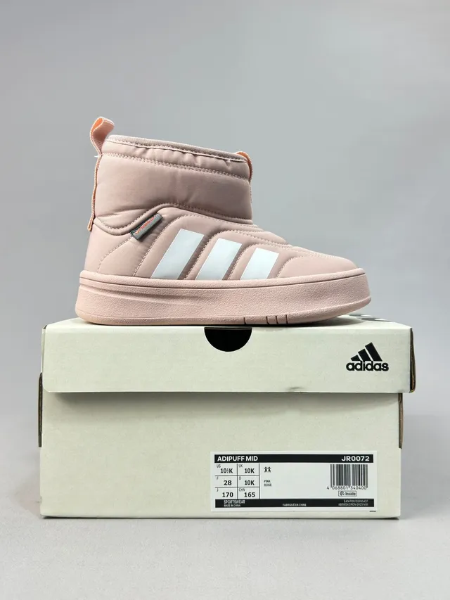 Adidas Bottines de Neige Beige Noir à hauteur de cheville avec doublure quiltée et rembourrée 4