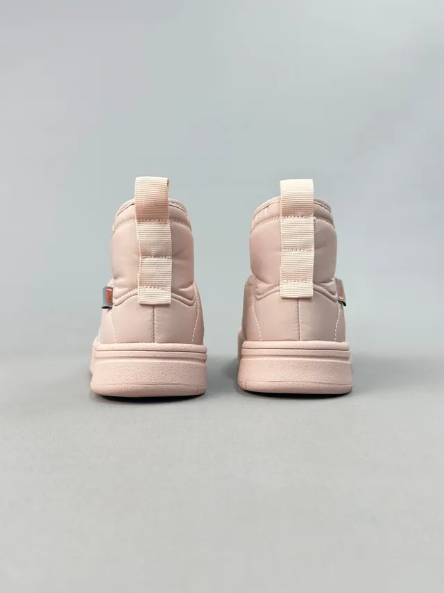 Adidas Bottines de Neige Beige Noir à hauteur de cheville avec doublure quiltée et rembourrée 18