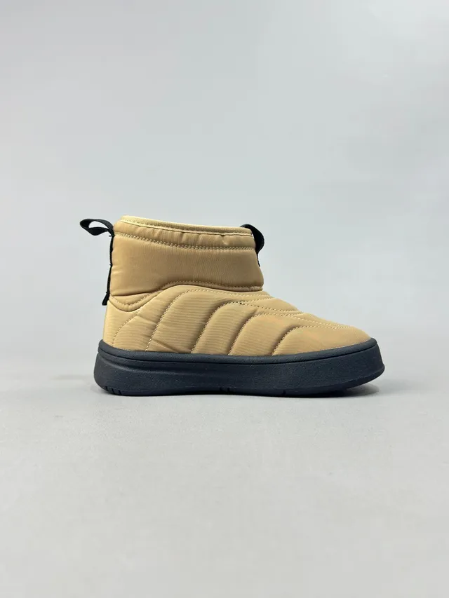Adidas Bottines de Neige Beige Noir à hauteur de cheville avec doublure quiltée et rembourrée 23