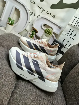 Adidas Beige Gray Knit Mesh Upper Sculpted White Midsole Running Shoes 7