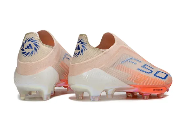 Adidas Chaussures de football Beige Orange avec upper sock-fit, semelle translucide et plaque pour surface ferme 5