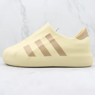 Adidas Beige Slip-On Ribbed Textile Upper Lifestyle Sneakers