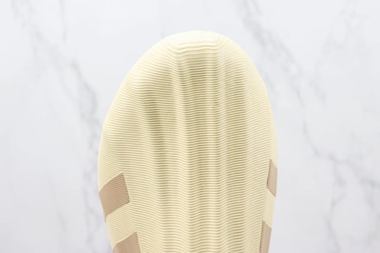 Adidas Beige Slip-On Ribbed Textile Upper Lifestyle Sneakers 3