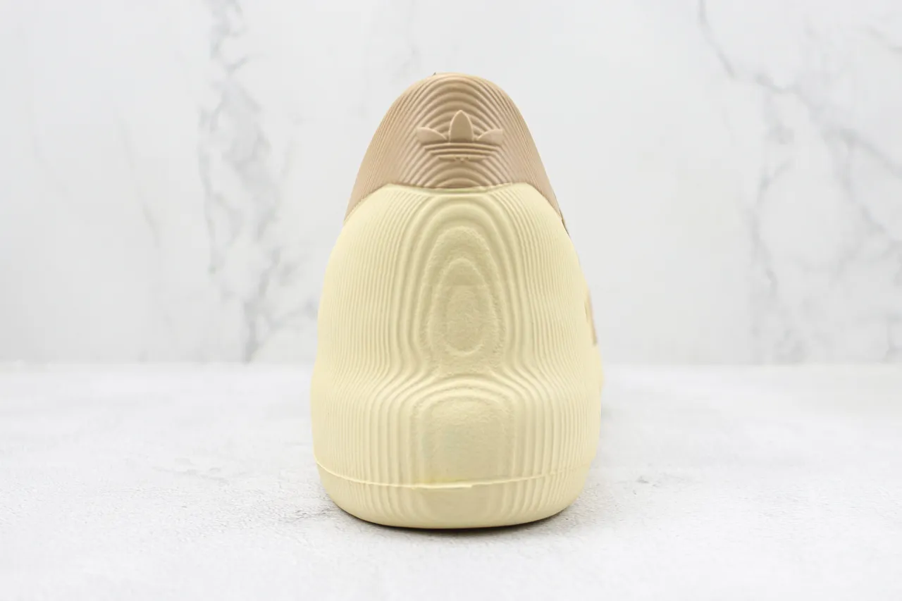 Adidas Beige Slip-On Ribbed Textile Upper Lifestyle Sneakers 6