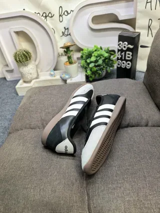 Adidas Beige White Laceless Slip-On Three-Stripe Side Panel Lifestyle Sneakers 16