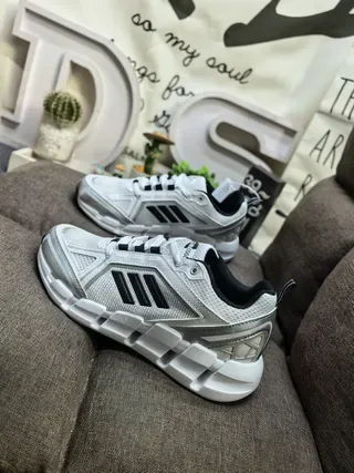 Adidas Black and White Three-Stripe Lifestyle Sneakers 7