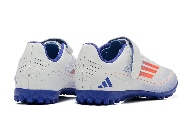 Adidas Noir Orange Basse Velcro Sangle Fermeture Gazon Chaussures de Football 2