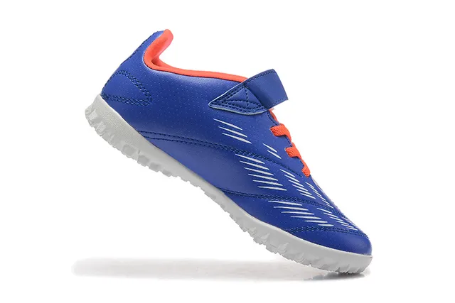 Adidas Noir Orange Basse Velcro Sangle Fermeture Gazon Chaussures de Football 13