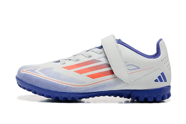 Adidas Noir Orange Basse Velcro Sangle Fermeture Gazon Chaussures de Football 14