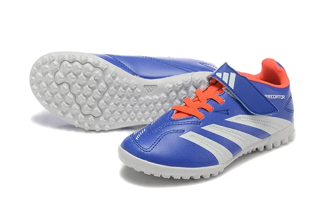 Adidas Noir Orange Basse Velcro Sangle Fermeture Gazon Chaussures de Football 17