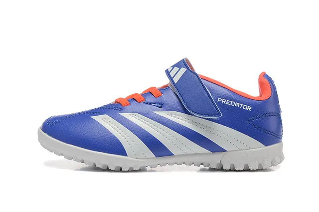 Adidas Noir Orange Basse Velcro Sangle Fermeture Gazon Chaussures de Football 22