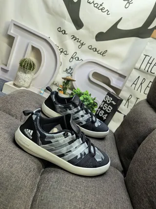 Adidas Black White Breathable Mesh Upper Three-Stripe Side Panel Lifestyle Sneakers 9