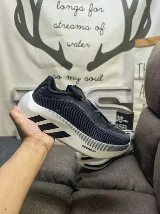 Adidas Black White Knit Upper Sculpted Midsole Lifestyle Sneakers 5
