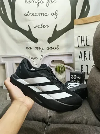 Adidas Black White Low-Top Knit Upper Lifestyle Sneakers 5