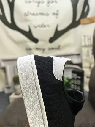 Adidas Black White Slip-On Elastic Crossover Strap Lifestyle Sneakers 3