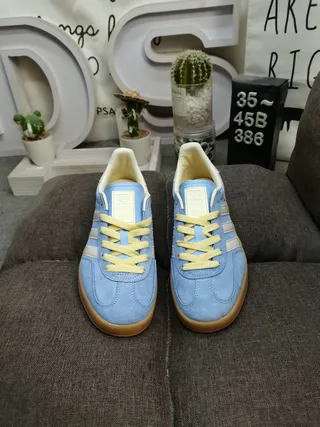 Adidas Blue Beige Low-Top Suede Upper Lifestyle Sneakers 10