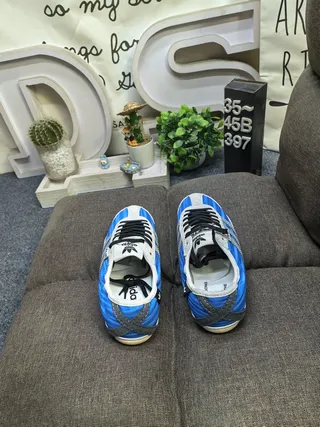 Adidas Blue Silver Vintage-Inspired Striped Side Panels Lifestyle Sneakers 8