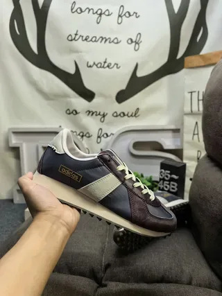 Adidas Brown Beige Retro Runner Suede-and-Textile Upper Lifestyle Sneakers 5