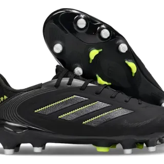 Adidas Copa Pure Black and Neon Lime Firm-Ground Soccer Shoes