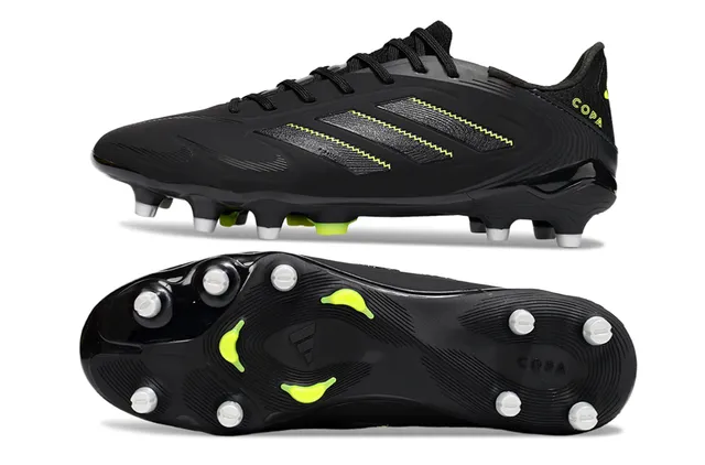 Adidas Copa Pure Black and Neon Lime Firm-Ground Soccer Shoes 6