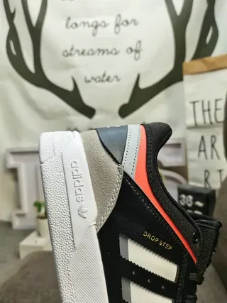 Adidas Drop Step White Gray Red Black Lifestyle Sneakers 3