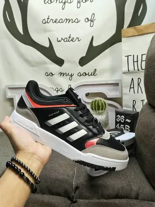 Adidas Drop Step White Gray Red Black Lifestyle Sneakers 5