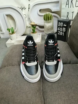 Adidas Drop Step White Gray Red Black Lifestyle Sneakers 10