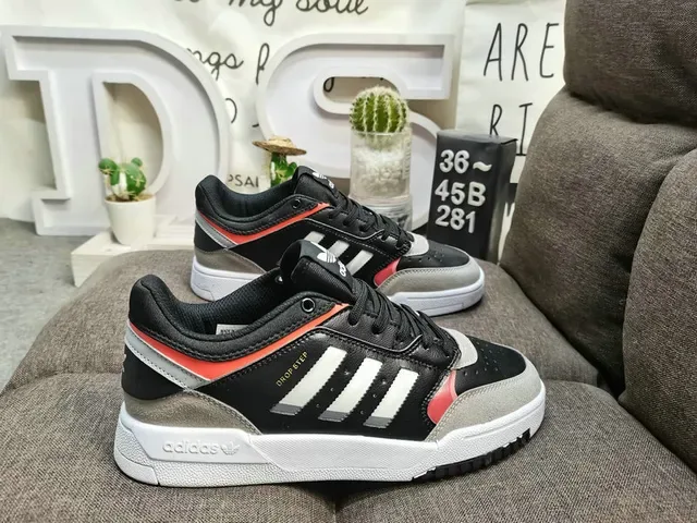 Adidas Drop Step White Gray Red Black Lifestyle Sneakers 11