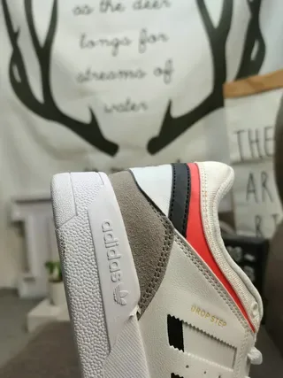 Adidas Drop Step White Gray Red Black Lifestyle Sneakers 13
