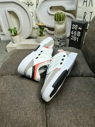 Adidas Drop Step White Gray Red Black Lifestyle Sneakers 15