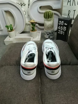 Adidas Drop Step White Gray Red Black Lifestyle Sneakers 17