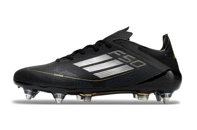 Adidas F50 কালো সোনা Low-Cut Synthetic Upper Sprintweb Cage Firm-Ground সকার জুতো 7