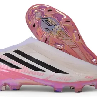 Adidas F50 Iridescent Pink Sock-Fit Firm-Ground Soccer Shoes