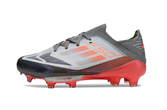 Adidas F50 Lightstrike Pro Red Gray Black Firm-Ground Soccer Shoes 6