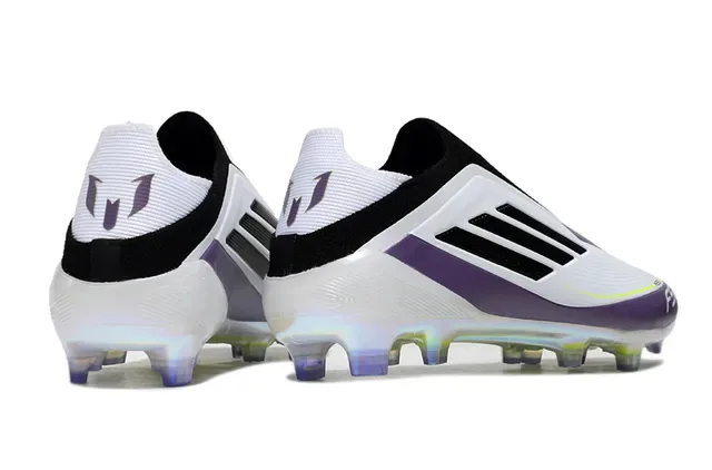 Adidas F50 Messi White Purple Iridescent Firm Ground Chuteiras 5