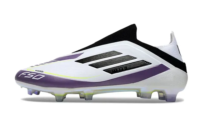 Adidas F50 Messi White Purple Iridescent Firm Ground Chuteiras 7