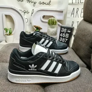 Adidas Forum Low Black White Gum Lifestyle Sneakers