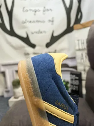 Adidas Gazelle Navy and Yellow Lifestyle Sneakers 3