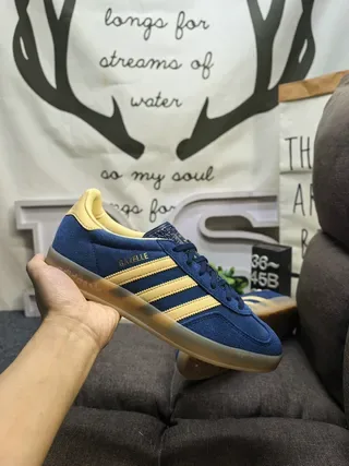 Adidas Gazelle Navy and Yellow Lifestyle Sneakers 5