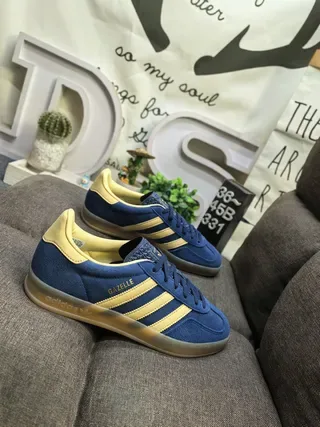 Adidas Gazelle Navy and Yellow Lifestyle Sneakers 9