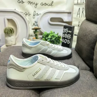 Adidas Gazelle Off-White and Gray Lifestyle Sneakers