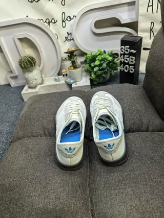 Adidas Gazelle Off-White and Gray Lifestyle Sneakers 8