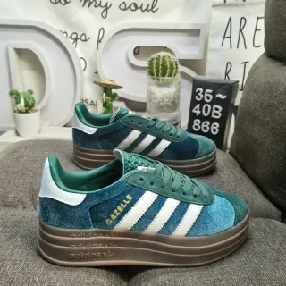 Adidas Gazelle Teal Suede and White Lifestyle Sneakers
