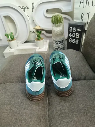 Adidas Gazelle Teal Suede and White Lifestyle Sneakers 8