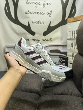 Adidas Tênis Lifestyle Cinza Preto Low-Top Camadas Sobrepostas 5