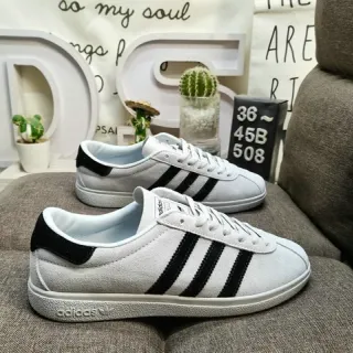 Adidas Gray Black Low-Top Suede-Textured Upper Lifestyle Sneakers