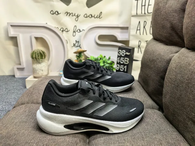 Adidas Gray Green Engineered Mesh Upper Three-Stripe Side Branding Running Shoes 11