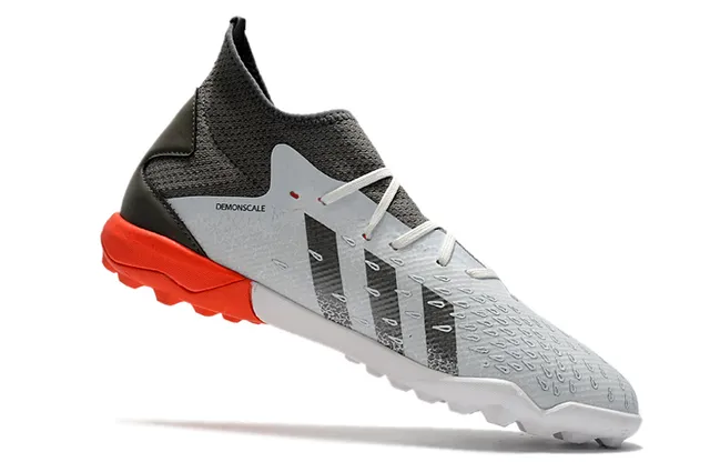 Adidas Chaussures de football turf gris orange col tricoté texturé synthétique jaula avant-pied 11