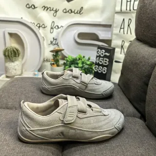 Adidas Gray Velcro Strap Suede Sneakers